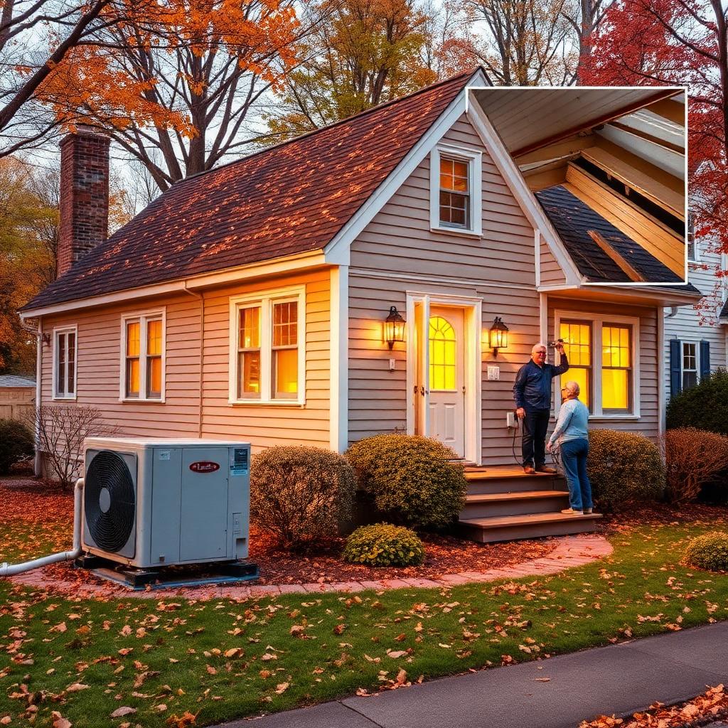 Massachusetts home with heat pump and insulation upgrades